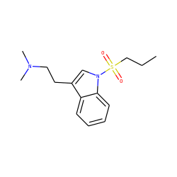 CCCS(=O)(=O)n1cc(CCN(C)C)c2ccccc21 ZINC000028883903