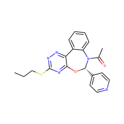 CCCSc1nnc2c(n1)O[C@@H](c1ccncc1)N(C(C)=O)c1ccccc1-2 ZINC000002470456