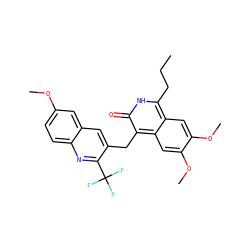 CCCc1[nH]c(=O)c(Cc2cc3cc(OC)ccc3nc2C(F)(F)F)c2cc(OC)c(OC)cc12 ZINC000169703380