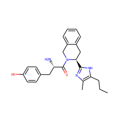 CCCc1[nH]c([C@@H]2Cc3ccccc3CN2C(=O)[C@@H](N)Cc2ccc(O)cc2)nc1C ZINC000013583520