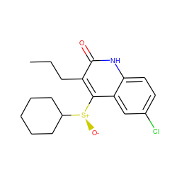 CCCc1c([S@@+]([O-])C2CCCCC2)c2cc(Cl)ccc2[nH]c1=O ZINC000013585216