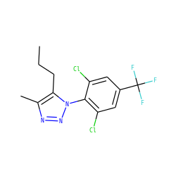 CCCc1c(C)nnn1-c1c(Cl)cc(C(F)(F)F)cc1Cl ZINC000028825612