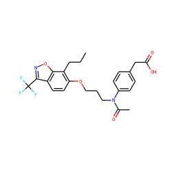 CCCc1c(OCCCN(C(C)=O)c2ccc(CC(=O)O)cc2)ccc2c(C(F)(F)F)noc12 ZINC000038157667