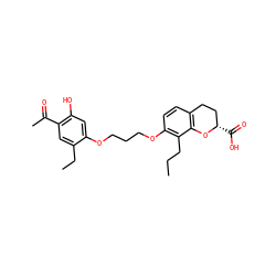 CCCc1c(OCCCOc2cc(O)c(C(C)=O)cc2CC)ccc2c1O[C@@H](C(=O)O)CC2 ZINC000001535928