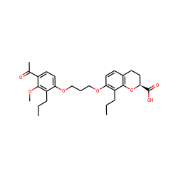 CCCc1c(OCCCOc2ccc(C(C)=O)c(OC)c2CCC)ccc2c1O[C@H](C(=O)O)CC2 ZINC000003784465