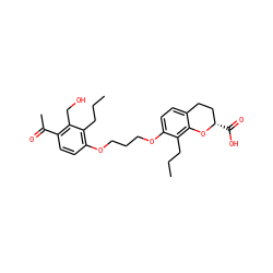 CCCc1c(OCCCOc2ccc3c(c2CCC)O[C@@H](C(=O)O)CC3)ccc(C(C)=O)c1CO ZINC000026144305