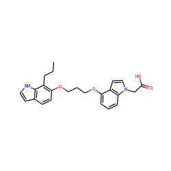 CCCc1c(OCCCOc2cccc3c2ccn3CC(=O)O)ccc2cc[nH]c12 ZINC000028562958