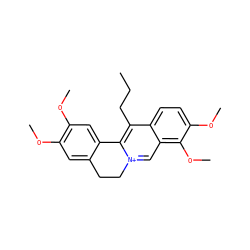 CCCc1c2[n+](cc3c(OC)c(OC)ccc13)CCc1cc(OC)c(OC)cc1-2 ZINC000038457296