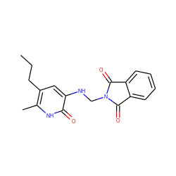 CCCc1cc(NCN2C(=O)c3ccccc3C2=O)c(=O)[nH]c1C ZINC000005883399