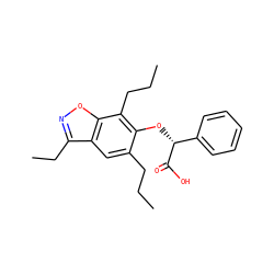 CCCc1cc2c(CC)noc2c(CCC)c1O[C@@H](C(=O)O)c1ccccc1 ZINC000013539294