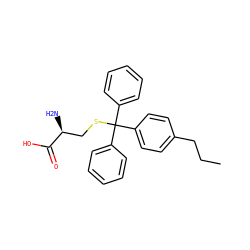 CCCc1ccc(C(SC[C@H](N)C(=O)O)(c2ccccc2)c2ccccc2)cc1 ZINC000066123071