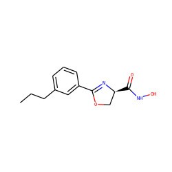 CCCc1cccc(C2=N[C@@H](C(=O)NO)CO2)c1 ZINC000026952362