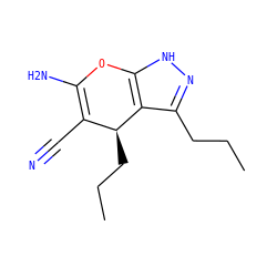 CCCc1n[nH]c2c1[C@@H](CCC)C(C#N)=C(N)O2 ZINC000006529144