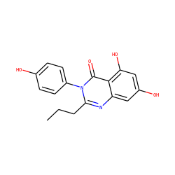 CCCc1nc2cc(O)cc(O)c2c(=O)n1-c1ccc(O)cc1 ZINC000013685429
