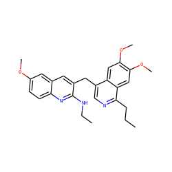 CCCc1ncc(Cc2cc3cc(OC)ccc3nc2NCC)c2cc(OC)c(OC)cc12 ZINC000205643425
