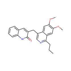 CCCc1ncc(Cc2cc3ccccc3[nH]c2=O)c2cc(OC)c(OC)cc12 ZINC000145105686