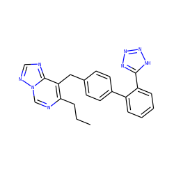 CCCc1ncn2ncnc2c1Cc1ccc(-c2ccccc2-c2nnn[nH]2)cc1 ZINC000013737995
