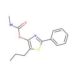 CCCc1sc(-c2ccccc2)nc1OC(=O)NC ZINC000013822615
