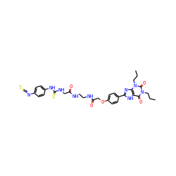 CCCn1c(=O)c2[nH]c(-c3ccc(OCC(=O)NCCNC(=O)CNC(=S)Nc4ccc(N=C=S)cc4)cc3)nc2n(CCC)c1=O ZINC000025996490
