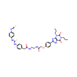 CCCn1c(=O)c2[nH]c(-c3ccc(OCC(=O)NCCNC(=O)Cc4ccc(NC(=S)Nc5ccc(N=C=S)cc5)cc4)cc3)nc2n(CCC)c1=O ZINC000095546423