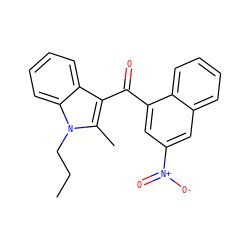 CCCn1c(C)c(C(=O)c2cc([N+](=O)[O-])cc3ccccc23)c2ccccc21 ZINC000028125025