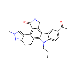 CCCn1c2ccc(C(C)=O)cc2c2c3c(c4c(c21)CCc1nn(C)cc1-4)C(=O)NC3 ZINC000029125355