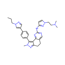 CCCn1cc(-c2ccc(-c3c4c(nn3C)CCc3cnc(Nc5ccn(CCN(C)C)n5)nc3-4)cc2)cn1 ZINC000224949635