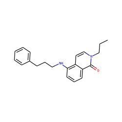CCCn1ccc2c(NCCCc3ccccc3)cccc2c1=O ZINC000169329903