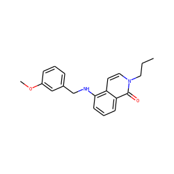 CCCn1ccc2c(NCc3cccc(OC)c3)cccc2c1=O ZINC000169329906