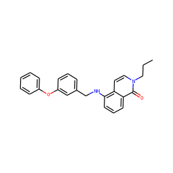 CCCn1ccc2c(NCc3cccc(Oc4ccccc4)c3)cccc2c1=O ZINC000169329911