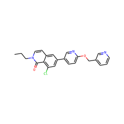 CCCn1ccc2cc(-c3ccc(OCc4cccnc4)nc3)cc(Cl)c2c1=O ZINC000066101506