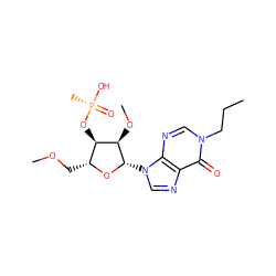 CCCn1cnc2c(ncn2[C@@H]2O[C@H](COC)[C@@H](O[P@](C)(=O)O)[C@H]2OC)c1=O ZINC000096904213