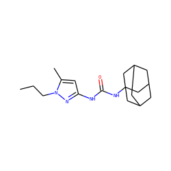 CCCn1nc(NC(=O)NC23CC4CC(CC(C4)C2)C3)cc1C ZINC000096271168