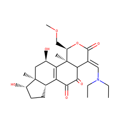 CCN(/C=C1/C(=O)O[C@H](COC)[C@]2(C)C3=C(C(=O)C(=O)C12)[C@@H]1CC[C@H](O)[C@@]1(C)C[C@H]3O)CC ZINC000029133972