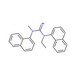 CCN(C(=N)N(C)c1cccc2ccccc12)c1cccc2ccccc12 ZINC000003796028