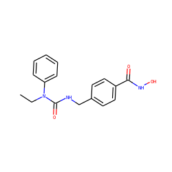 CCN(C(=O)NCc1ccc(C(=O)NO)cc1)c1ccccc1 ZINC000095578600