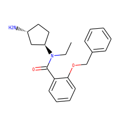 CCN(C(=O)c1ccccc1OCc1ccccc1)[C@@H]1CC[C@@H](N)C1 ZINC000096940031