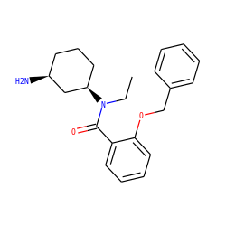 CCN(C(=O)c1ccccc1OCc1ccccc1)[C@@H]1CCC[C@H](N)C1 ZINC000096286343