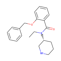 CCN(C(=O)c1ccccc1OCc1ccccc1)[C@@H]1CCCNC1 ZINC000096940027