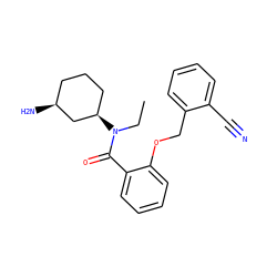 CCN(C(=O)c1ccccc1OCc1ccccc1C#N)[C@@H]1CCC[C@H](N)C1 ZINC000096286327