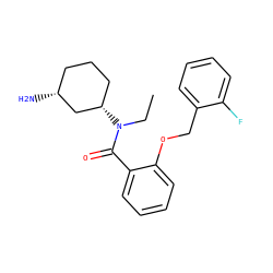 CCN(C(=O)c1ccccc1OCc1ccccc1F)[C@H]1CCC[C@@H](N)C1 ZINC000096286339