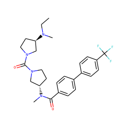 CCN(C)[C@@H]1CCN(C(=O)N2CC[C@H](N(C)C(=O)c3ccc(-c4ccc(C(F)(F)F)cc4)cc3)C2)C1 ZINC000036351593