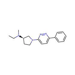 CCN(C)[C@@H]1CCN(c2ccc(-c3ccccc3)nn2)C1 ZINC000045368328
