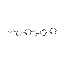 CCN(C)[C@@H]1CCN(c2ccc(NC(=O)c3ccc(-c4ccccc4)cc3)cc2)C1 ZINC000028125993
