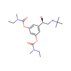 CCN(C)C(=O)Oc1cc(OC(=O)N(C)CC)cc([C@@H](O)CNC(C)(C)C)c1 ZINC001772620389