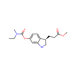 CCN(C)C(=O)Oc1ccc2c(c1)NC[C@@H]2CCC(=O)OC ZINC000095564655