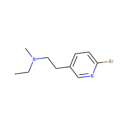 CCN(C)CCc1ccc(Br)nc1 ZINC000028526930