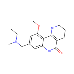CCN(C)Cc1cc(OC)c2c3c(c(=O)[nH]c2c1)CCCN3 ZINC000118734782