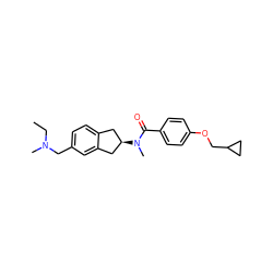 CCN(C)Cc1ccc2c(c1)C[C@H](N(C)C(=O)c1ccc(OCC3CC3)cc1)C2 ZINC000096174221