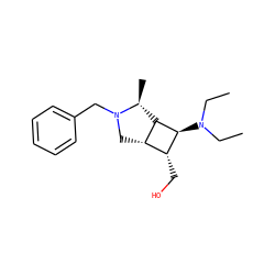 CCN(CC)[C@H]1[C@H](CO)[C@@H]2CN(Cc3ccccc3)[C@@H](C)[C@@H]21 ZINC000084709346